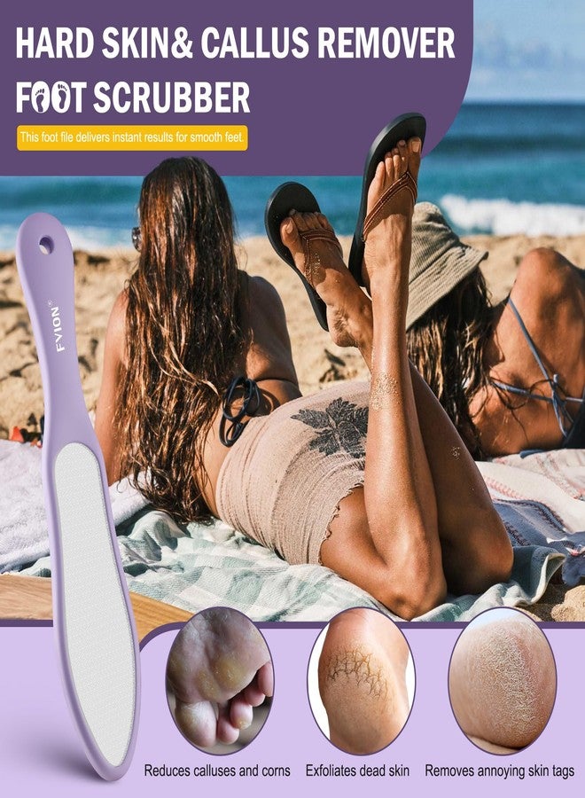 FVION Double-Sided Nano Glass Foot File for Callus Remover - Highly Effective Hard and Dead Skin Remover for Cracked Heels and Dry Skin (Purple) - Image 2